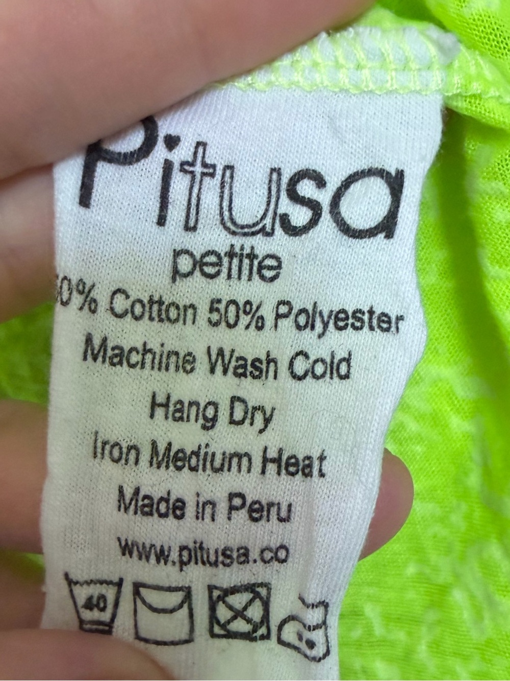 Pitusa Neon Lime Off-the-Shoulder Tassel Cover-Up, One Size Petite - Picture 7 of 7
